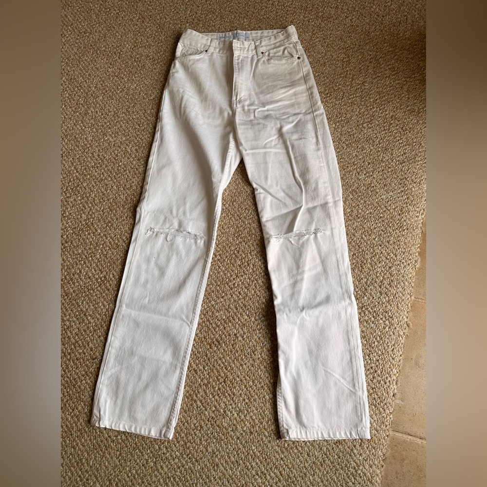 Bershka high waist white jeans